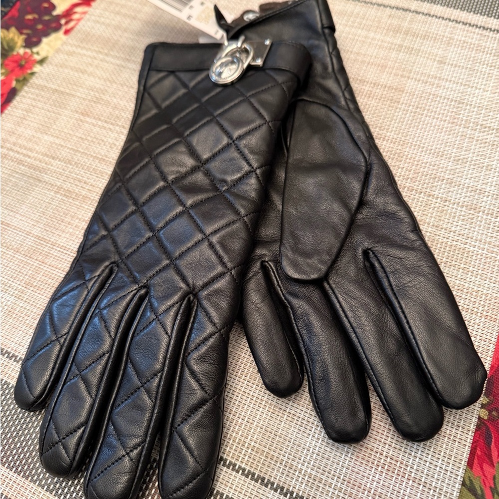 Michael Kors Black Quilted Leather